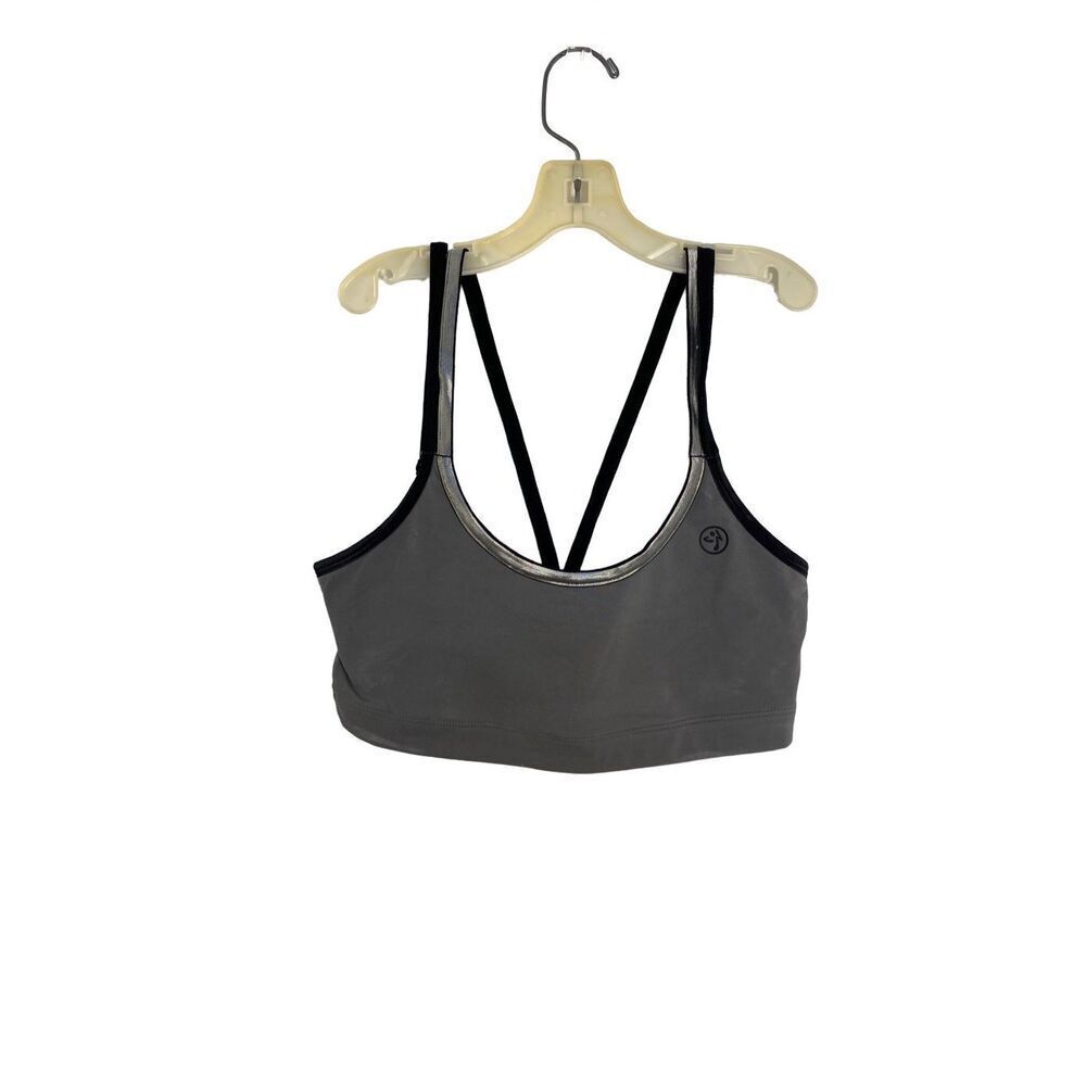 Zumba fitness? Athletic sports bra grande black multi strap size med
